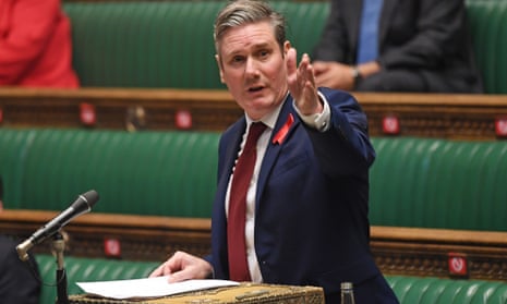 Labour leader Keir Starmer speaking during a debate on new Covid tiers in parliament earlier this month.