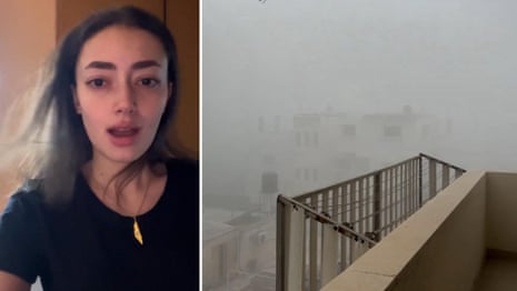 La giornalista Belistia Al-Akkad filma il momento di un attacco aereo vicino alla sua casa a Gaza - video