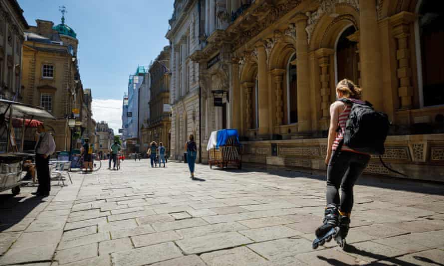 A quiet Corn Street in Bristol. 16/07/2020 - Photograph by Sam Frost ©2020 - www.samfrostphotos.com