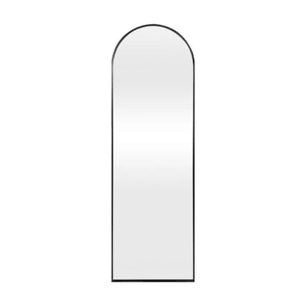 Habitat Black Free Standing Arch Cheval Mirror - 150x50cm