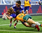 Wallaroos give up big lead as France make miracle comeback in match delayed by burning bus