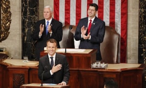 Emmanuel Macron won a rare standing ovation from Republicans and Democrats alike in his address to Congress.