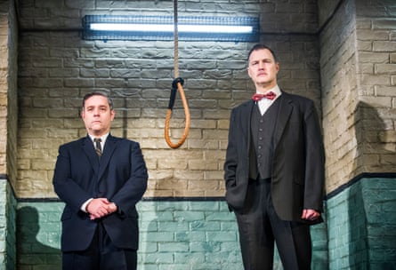 Andy Nyman (Syd) and David Morrissey (Harry) in Hangmen by Martin McDonagh at Wyndhams Theatre.