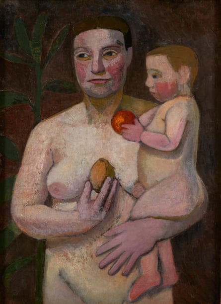 Matka Pauli Modersohn-Becker z dzieckiem na ramieniu, Akt II, jesień 1906.