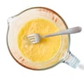 beaten eggs in a jug