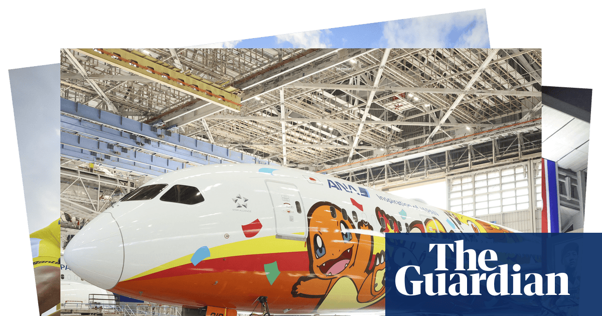 Pokémon aeroplane, Japan quake and a US tornado: photos of the day – Tuesday