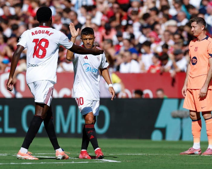 European football: Sevilla’s Alexis Sánchez launches rout of Barcelona