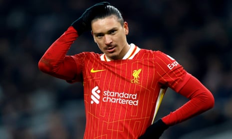 Liverpool have not got best out of Darwin Núñez, admits Arne Slot | Liverpool | The Guardian