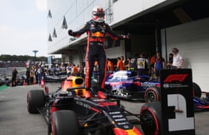 Verstappen celebrates.