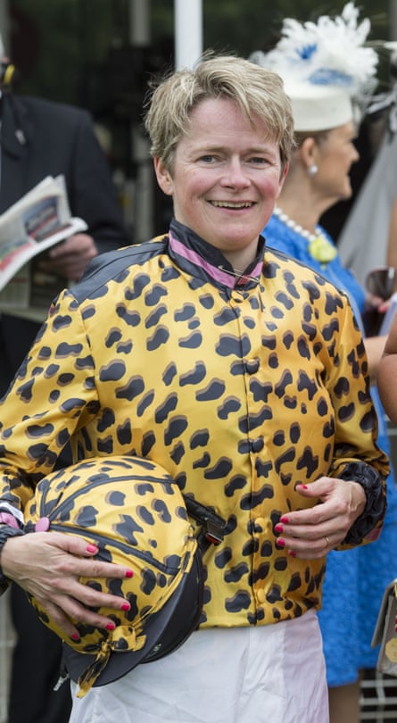 Dido Harding after riding in the Magnolia Cup Ladies race. Glorious Goodwood Horse Racing, West Sussex, UK - 28 Jul 2016