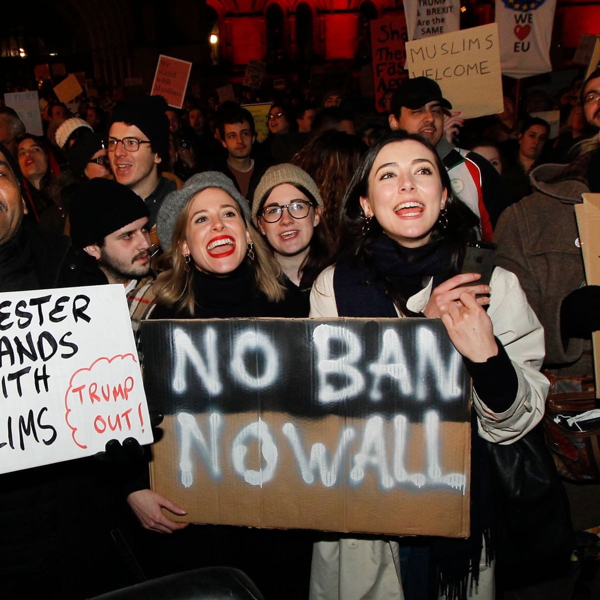 Uk Protests Over Us Travel Ban We Felt It Was Important To Make A Stand Us News The Guardian