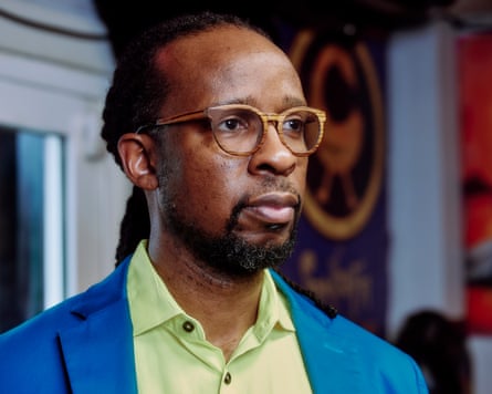 American author, professor, antiracism activist, and historian, Dr. Ibram X Kendi at Sankofa Video and Books Cafe in Washington DC