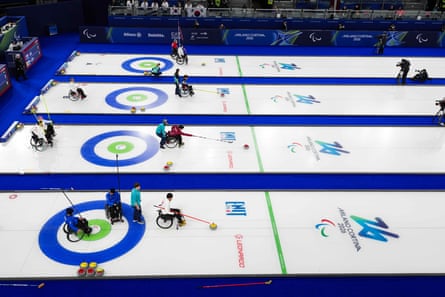 The wheelchair curling mixed doubles gets under way in Cortina d’Ampezzo