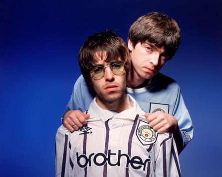 Liam and Noel Gallagher (right) in 1994.