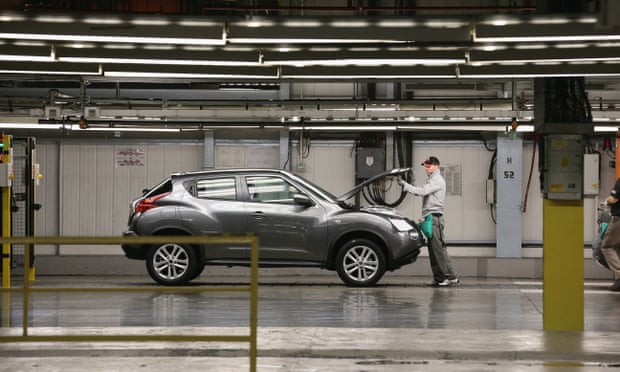 A car being made at the Nissan plant in Sunderland