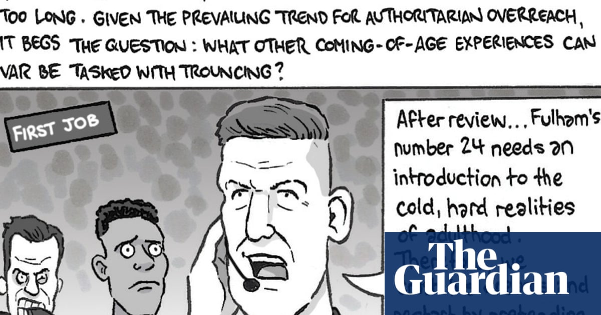 David Squires on … after review, this week’s cartoon is a VAR special David Squires on … after review, this week’s cartoon is a VAR special