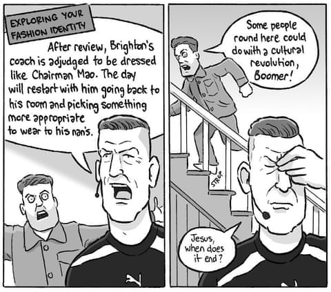 David Squires on ... after review, this week’s cartoon is a VAR special, panel 5