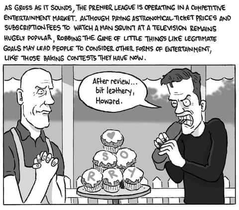 David Squires on ... after review, this week’s cartoon is a VAR special, panel 8