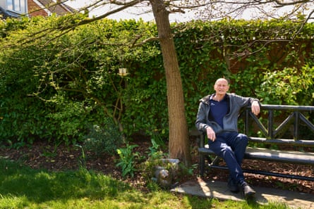 Ian Waddington in his garden
