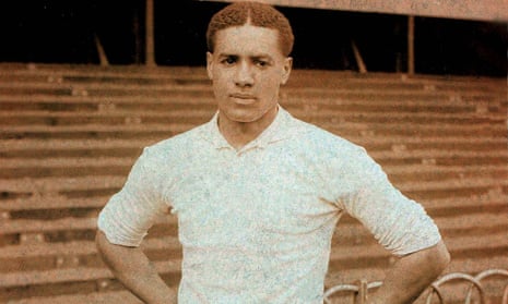 Walter Tull played for Tottenham, above, before joining Northampton, where there is a memorial to their former player outside Sixfields Stadium.
