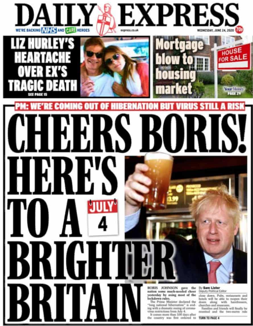 End Of Hibernation What The Papers Say About England S Lockdown Easing Newspapers The Guardian End Of Hibernation What The Papers Say About England S Lockdown Easing Newspapers The Guardian