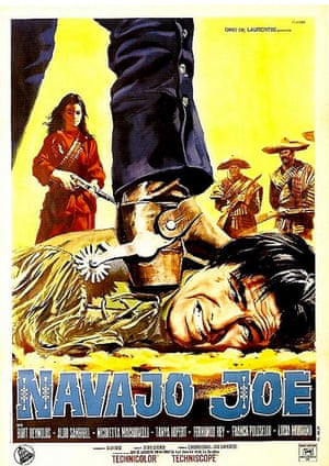movie poster of a cowboy boot stepping on a man as people behind look on