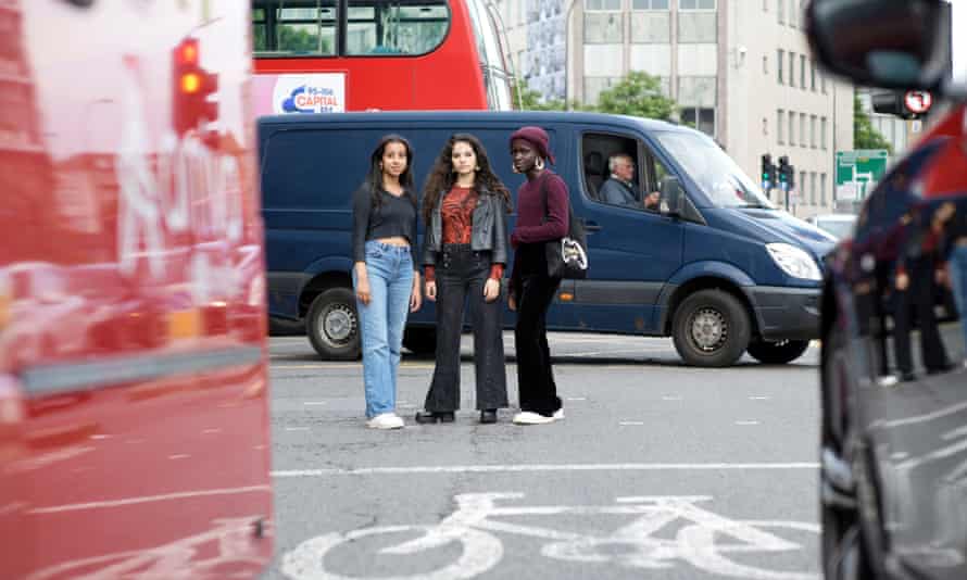 Linking air pollution and social justice ... left to right, Nyeleti Brauer-Maxaeia, Anjali Raman-Middleton and Destiny Boka Batesa of Choked Up
