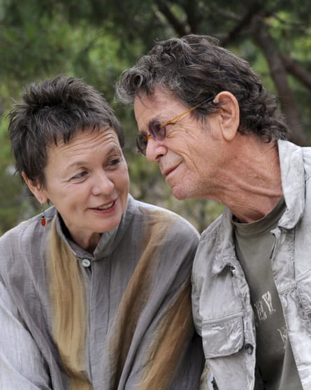 On tour with his wife, artist and musician Laurie Anderson, in Girona, Spain, 2009.