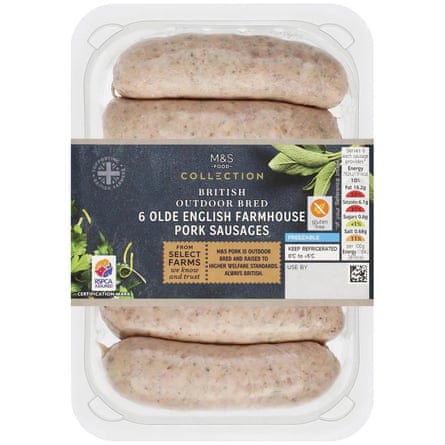M&S collection british outdoor bred olde english farmhouse pork sausages 1280x1280