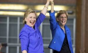 Hillary Clinton and Elizabeth Warren join forces in Cincinnati, Ohio.