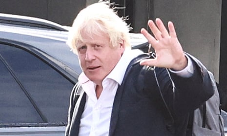 Boris Johnson at Gatwick Airport