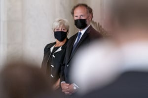 Justice Samuel Alito, pictured with his wife Martha-Ann, decried coronavirus mitigation efforts as ‘previously unimaginable restrictions on individual liberty’.