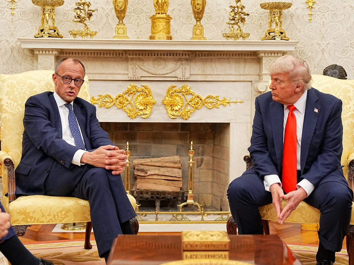 Donald Trump says Russia and Ukraine like 'children fighting in a park' in White House meeting with Friedrich Merz – as it happened | Nato | The Guardian