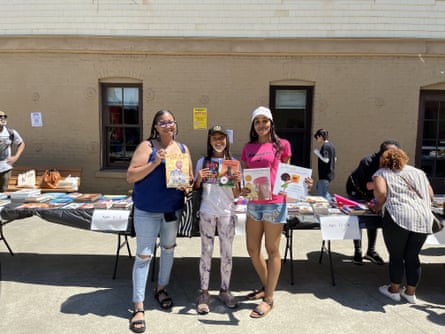 three women with books