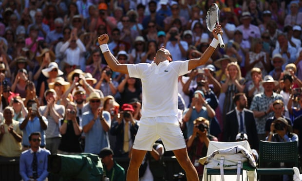 Novak Djokovic celebrates his Wimbledon win last year, an all too familiar sight.