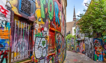 The graffiti alley in Ghent.