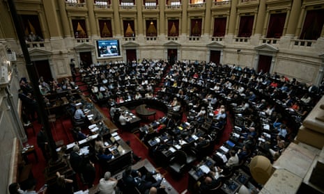 Lawmakers debate the government's ‘omnibus’ bill of economic reforms at the Congress in Buenos Aires