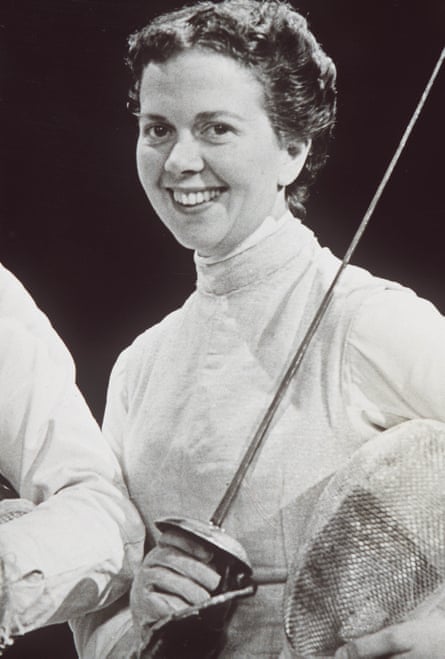 Gillian Sheen at the 1956 Olympics. She told journalists interviewing her about her victory that ‘mother and father will be pleased’.