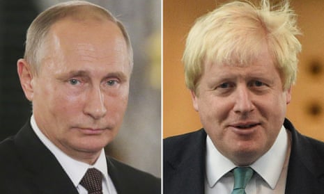 Vladimir Putin (left) and Boris Johnson