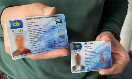The driver’s Menda Lerenda ID card