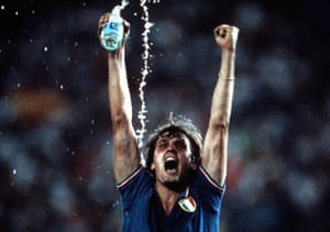 Marco Tardelli celebrates after Italy’s 3-1 win over West Germany in the 1982 World Cup final.