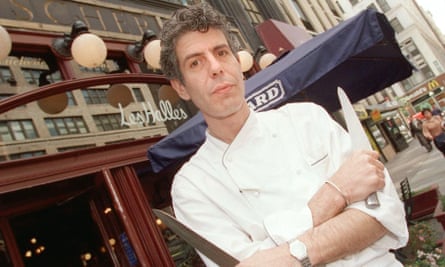 Bourdain outside French bistro Les Halles in New York in 2000.