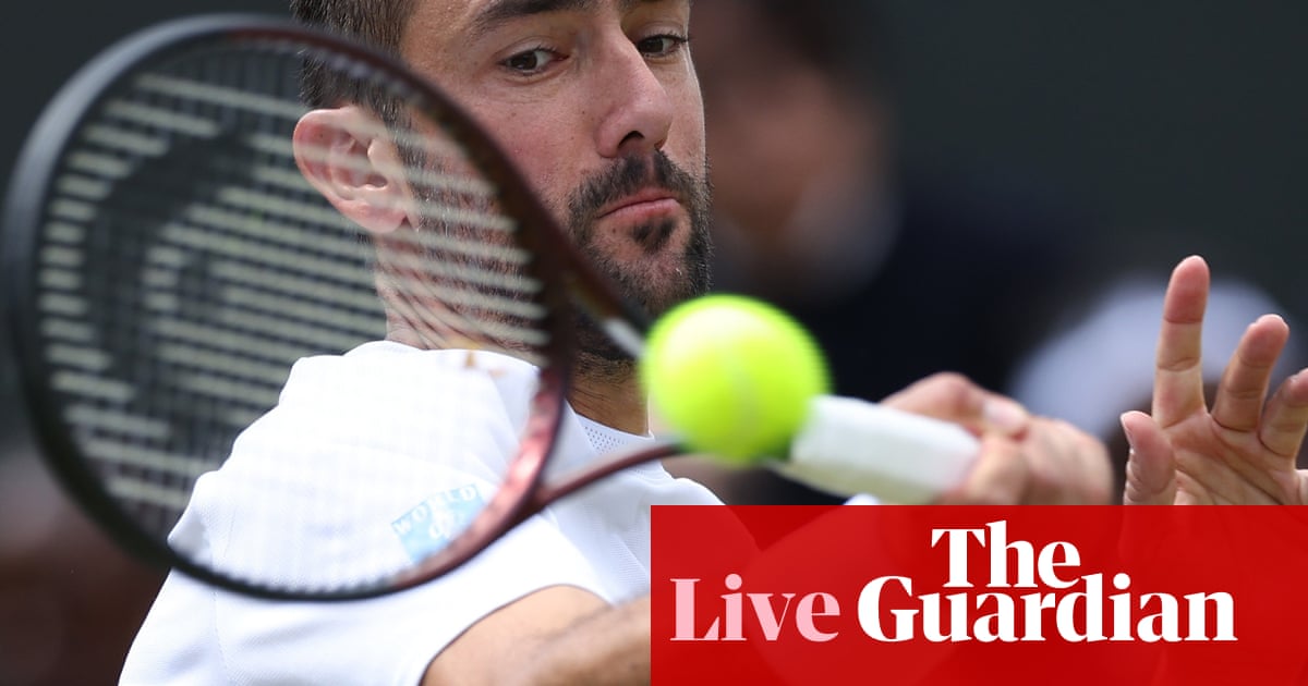 Wimbledon 2025: Cilic v Cobolli, Sinner, Swiatek and Djokovic in action on day eight  live