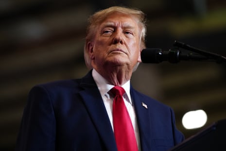 President Donald Trump speaks at a campaign rally in South Carolina this month.