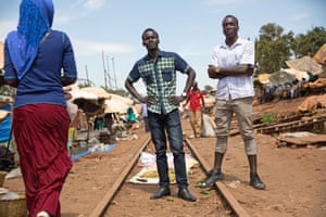 The Sparky Dryer team in Kireka market, Kampala, Uganda: founder and CEO Lawrence Okettayot and chief technical officer Morris Opiyo