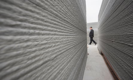 3D printed houses with recycled concrete material. Cities can generate revenue by ‘upcycling’ concrete