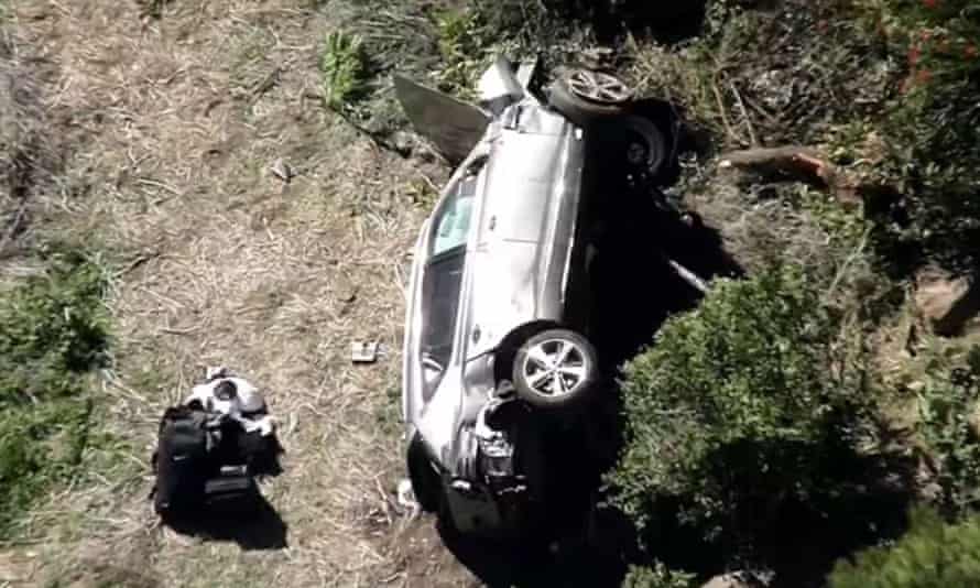 Tiger Woods’ vehicle after the crash