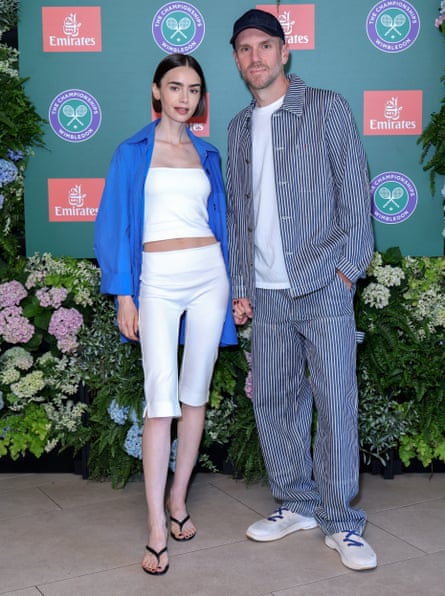 Lily Collins and Charlie McDowell at Wimbledon