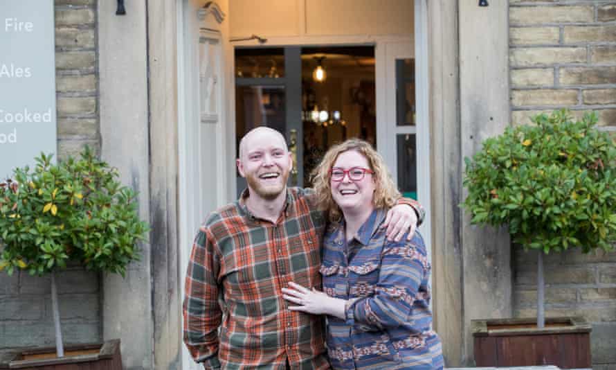 Jo Stafford and Adam Young, the new tenants of the Trawden Arms.