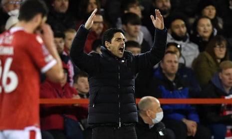The Arsenal manager, Mikel Arteta, vents his feelings